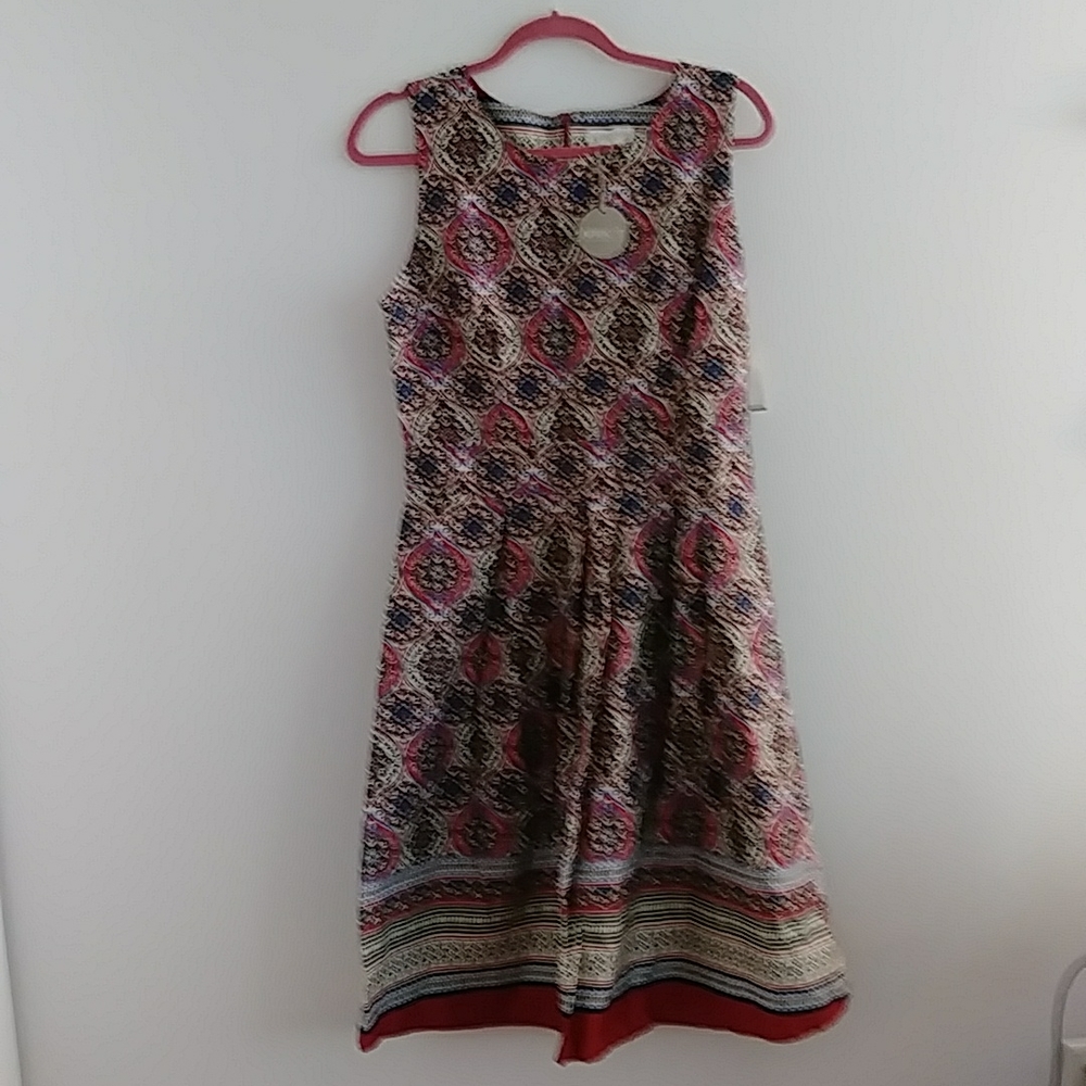 Apricot, size large, midi dress